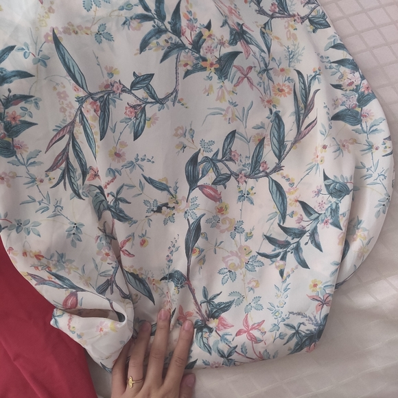 Poongin Floral Silky Slip Midi Lacey Dress Sz S - Picture 2 of 5